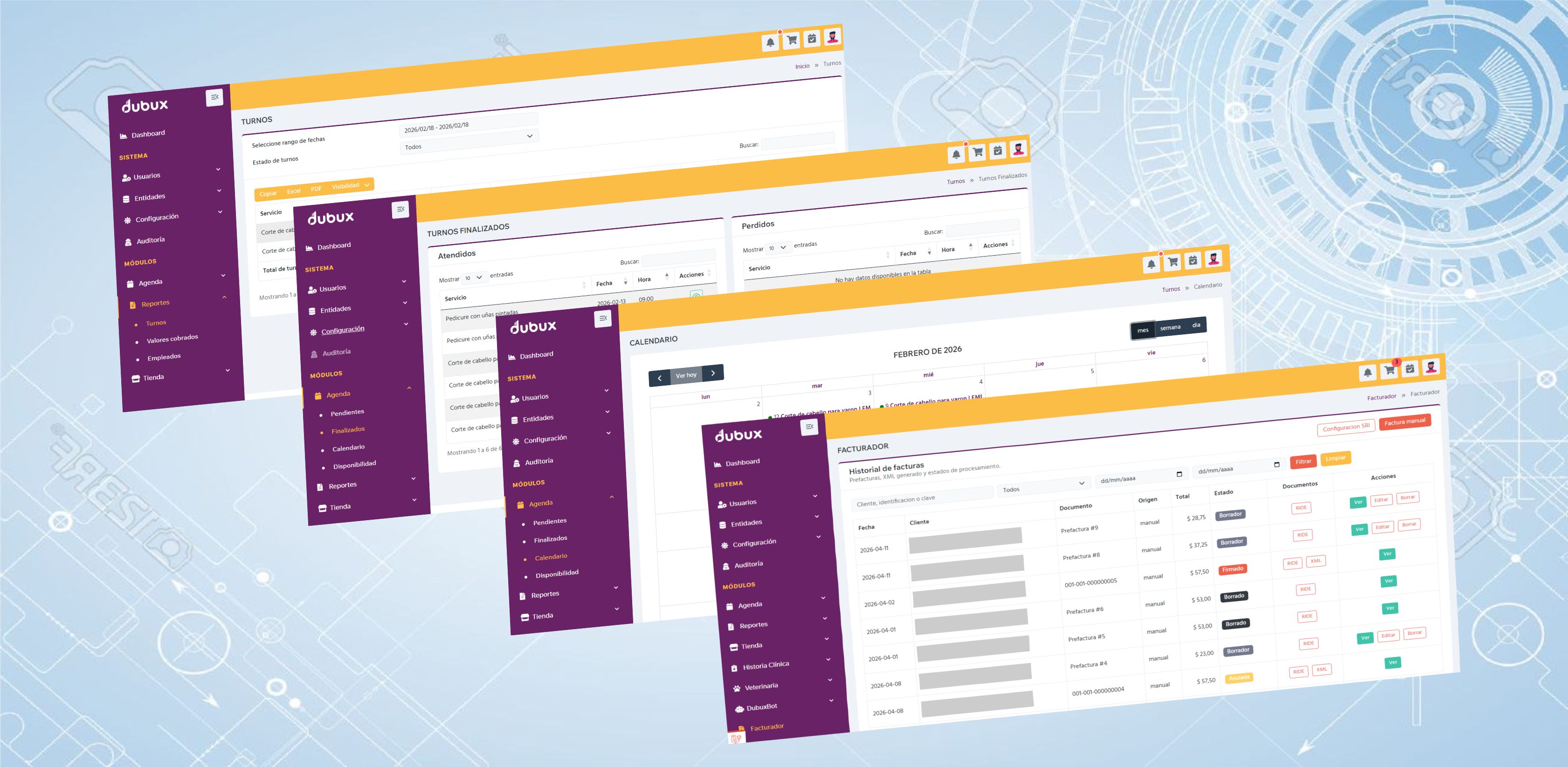 Screenshot principal de Facturador